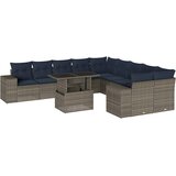  11-dijelni vrtni set s jastucima, sivi poliratan | shoptok.hr