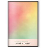  Plakat - Cherry Breeze - Pastel Gradient in Soft Retro Colors 60x90 Crni okvir | shoptok.hr