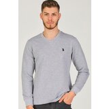 Dewberry V4002 V COLLAR MEN'S SWEATSHIRT-GRAY | shoptok.hr
