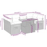  7-dijelni set vrtnih sofa od poliratana s jastucima bež | shoptok.hr