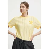 Adidas Kratka majica ženska, rumena barva, IT9869