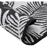 Vanjski tepih bijelo-crni Ø 120 cm PP | shoptok.hr
