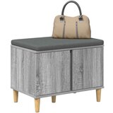  Klupa za hodnik s jastukom Siva Sonoma 60 x 38 x 46 cm | shoptok.hr