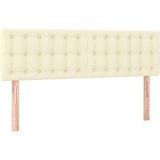  Posteljno vzglavje 2 kosa krem 72x5x78/88 cm umetno usnje, (20735692) | Shoptok.si