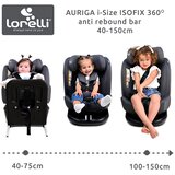 Lorelli AURIGA autosjedalica i-Size Isofix 360 40-150 cm, Grey | shoptok.hr