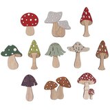 RAYHER Leseni okraski Gobice 3,2-4,5 cm 11 kos, (22005885) | Shoptok.si