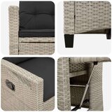  Ležaljke u vrtu 56 x 60 x 112 cm čelik - Svjetlosiva i tamnosiva | shoptok.hr