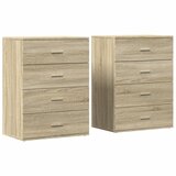  The Living Store Komoda 2 kosa sonoma hrast 60x39x80 cm inženirski les - Komoda, (21500292) | Shoptok.si