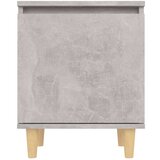 vidaXL noćni ormarić s drvenim nogama siva boja betona 40 x 30 x 50 cm | shoptok.hr