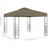  Vrtni šator 3 x 3 m smeđe-sivi 180 g/m² | shoptok.hr
