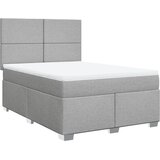  Krevet box spring s madracem svjetlosiva 160x200 cm tkanina Slike