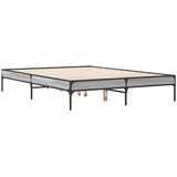  Okvir za krevet boja hrasta 140x190cm konstruirano drvo i metal | shoptok.hr