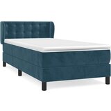 Box spring krevet s madracem tamnoplavi 80 x 200 cm baršunasti | shoptok.hr