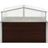 vidaXL Staklenik smeđi 100 x 100 x 85 cm od pocinčanog čelika | shoptok.hr