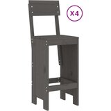 vidaXL 5-dijelni vrtni barski set sivi od masivne borovine | shoptok.hr