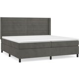 The Living Store Box spring postelja z vzmetnico temno siva 200x200 cm žamet - Box Spring Postelja, (21490409) | Shoptok.si