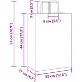  Papirnate vrećice 50 kom s ručkama žute 32x17x44 cm | shoptok.hr