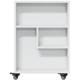  Uska kolica za pohranu bijela 48x13x68 cm od konstruiranog drva | shoptok.hr