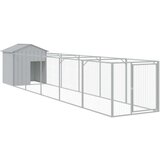  Kućica za pse s krovom svjetlosiva 117 x 609 x 123 cm čelična | shoptok.hr