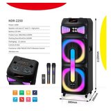  Zvucnik bluetooth ndr-2250 100w 2x12 inca sa dva mikrofona crni ( ZV1250 ) | Eponuda.com