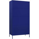 vidaXL Garderobna omara mornarsko modra 90x50x180 cm jeklo | Shoptok.si