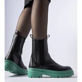 Gemre Black ankle boots on green sole Genis | Shoptok.si