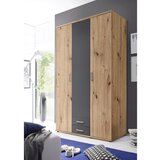 CARRYHOME omara s klasičnimi vrati, barve grafita, hrast artisan | Shoptok.si