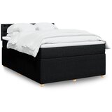 vidaXL box spring posteljni z vzmetnico črn 140x190 cm blago | Shoptok.si
