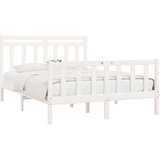  Posteljni okvir bel iz trdne borovine 150x200 cm 5FT, (20648147) | Shoptok.si