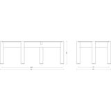 noo.ma Bordo rdeča klubska mizica s stekleno mizno ploščo 55x105 cm Kob – | Shoptok.si