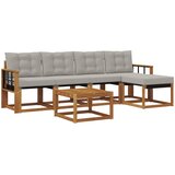  Set vanjskih sofa 6 kom. Prirodna i svjetlosiva | shoptok.hr