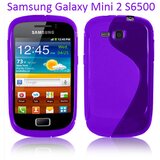  Gumijasti / gel etui S-Line za Samsung Galaxy Mini 2 S6500 - vijolični Cene