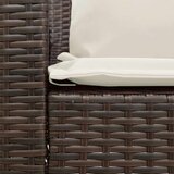  Vrtna sofa 5-sjed s jastucima smeđi poliratan | shoptok.hr