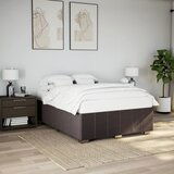 Maison Chic Posteljni okvir - Dvoposteljna postelja - Zakonska postelja brez vzmetnice temno rjav 140x190 cm blago-J12803, (21759361) | Shoptok.si