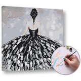 Artmie Slika po brojevima - Žena u crnoj haljini | 50k50 cm - bez rama | ePonuda.com