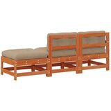  Sekcijski kavč Voščeno rjava 190 x 62 x 70,5 cm Trdna borovina, (5000271006) | Shoptok.si