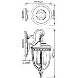 Elstead Lighting Feiss FE-EB2-M-BRB-Spoljna zidna svetiljka ENGLISH BRIDLE 3xE14/60W/230V IP44 | Eponuda.com