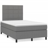 vidaXL Krevet box spring s madracem tamnosivi 120 x 190 cm tkanina Cijene