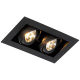 QAZQA Smart inbouwspot zwart 2-lichts verstelbaar incl. 2 Wifi GU10 70mm - Oneon 70 | Shoptok.si