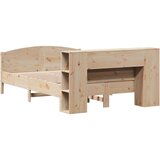 vidaXL Knjižna postelja brez vzmetnice 140x200 cm trdna borovina | Shoptok.si