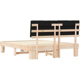  Posteljni okvir z oblazinjenim vzglavjem Črna 150 x 200 cm, (5000101425) | Shoptok.si
