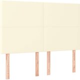  Uzglavlje krem 144x5x118/128 cm od umjetne kože | shoptok.hr