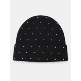Rebrasta beanie kapa s ukrasnom aplikacijom od cirkona