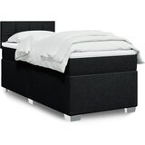vidaXL Box spring postelja z vzmetnico črna 80x200 cm blago | Shoptok.si