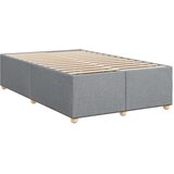 vidaXL Boxspring postelja z vzmetnico svetlo siva 120x190 cm blago | Shoptok.si