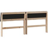  Tapecirani uzglavlje Sivo-smeđa 200 cm Čvrsto borovo drvo | shoptok.hr