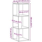  Kutni ormar staro drvo 33x33x100 cm konstruirano drvo | shoptok.hr