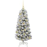  Umjetno božićno drvce s nogom Zelena i bijela 120 cm | shoptok.hr