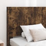 Krevetna konstrukcija s pohranom i uzglavljem Dimljeni hrast Smeđa 90 x 190 cm | Shoptok.si