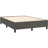  Box spring posteljni z vzmetnico temno siv 140x190 cm žamet, (20902092) | Shoptok.si